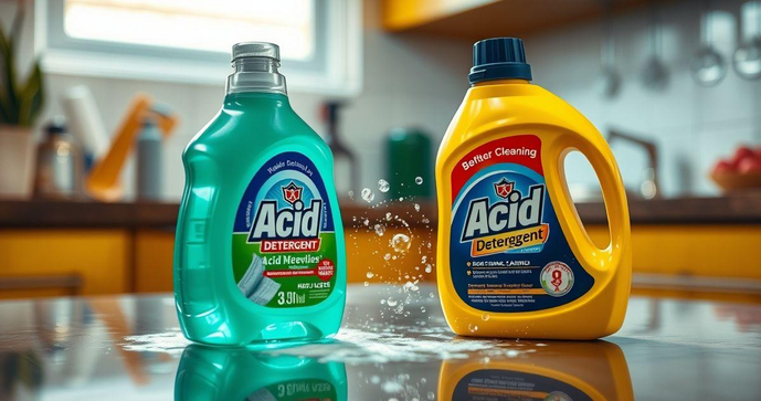 Detergente ácido é a solução ideal para limpeza profunda e remoção de manchas difíceis